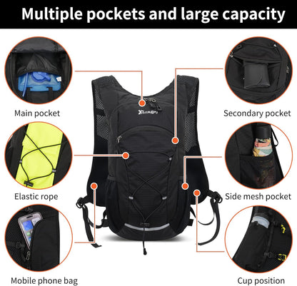 Hiking Backpack Lightweight Travel Backpack 20L Waterproof Hiking Daypacks Camping Backpack for Men Women (Black)