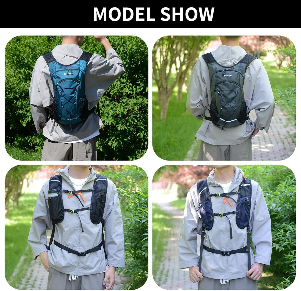 Hiking Backpack Lightweight Travel Backpack 20L Waterproof Hiking Daypacks Camping Backpack for Men Women (Black)