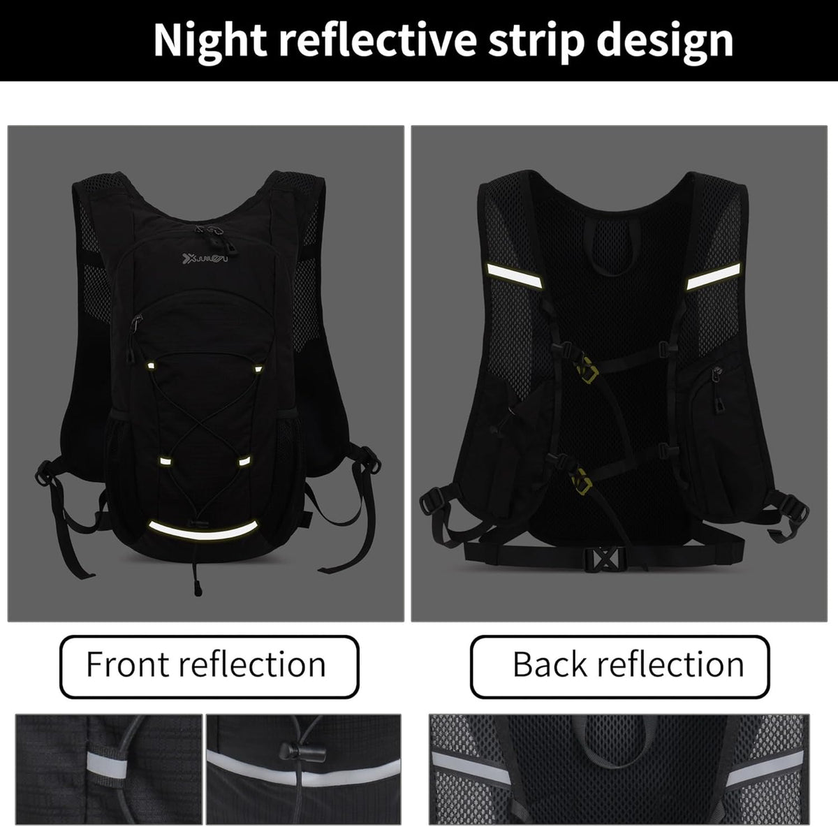 Hiking Backpack Lightweight Travel Backpack 20L Waterproof Hiking Daypacks Camping Backpack for Men Women (Black)