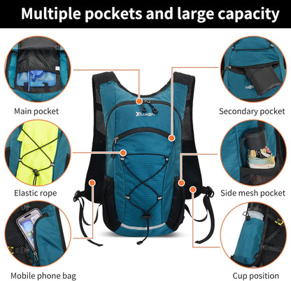 Hiking Backpack Lightweight Travel Backpack 20L Waterproof Hiking Daypacks Camping Backpack for Men Women (Black)