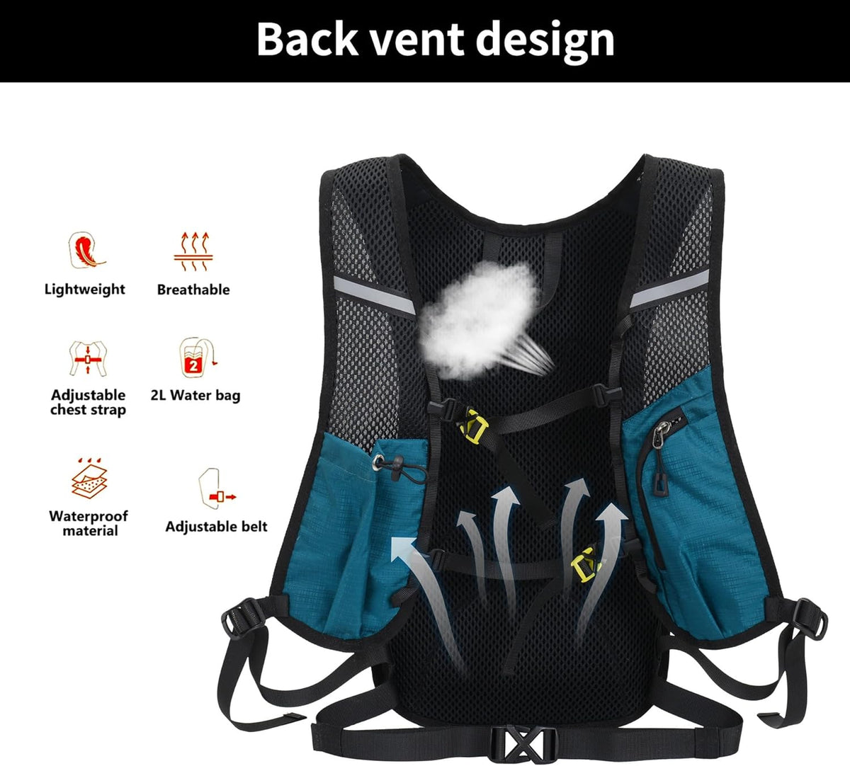 Hiking Backpack Lightweight Travel Backpack 20L Waterproof Hiking Daypacks Camping Backpack for Men Women (Black)