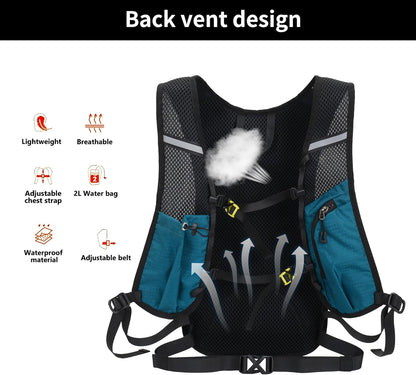 Hiking Backpack Lightweight Travel Backpack 20L Waterproof Hiking Daypacks Camping Backpack for Men Women (Black)
