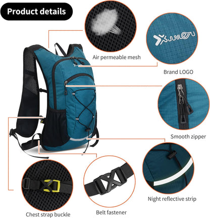 Hiking Backpack Lightweight Travel Backpack 20L Waterproof Hiking Daypacks Camping Backpack for Men Women (Black)