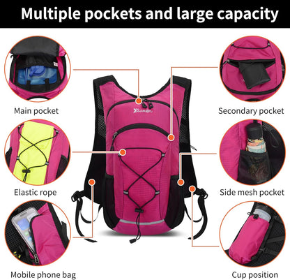 Hiking Backpack Lightweight Travel Backpack 20L Waterproof Hiking Daypacks Camping Backpack for Men Women (Black)