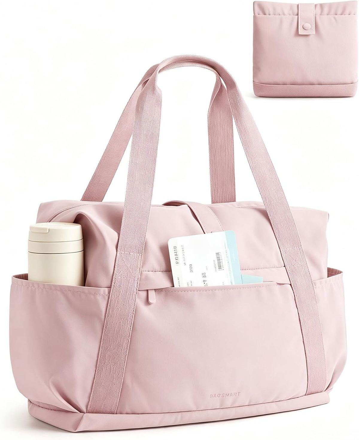 Foldable Duffle Bag for Travel, 25L Personal Item Travel Bag, Carry on Duffel Bag for Travel Essentials, Lightweight Gym Bag for Women, Weekender Bags for Women, Water Resistant