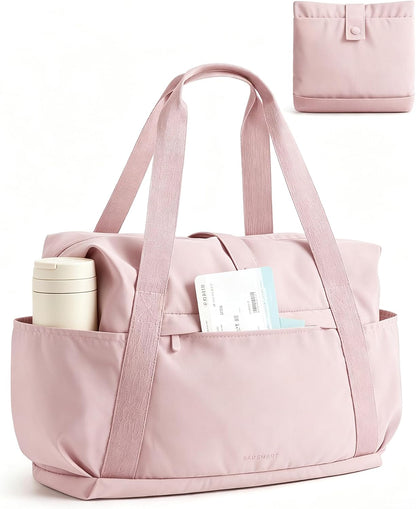 Foldable Duffle Bag for Travel, 25L Personal Item Travel Bag, Carry on Duffel Bag for Travel Essentials, Lightweight Gym Bag for Women, Weekender Bags for Women, Water Resistant