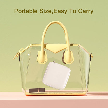 Travel Jewelry Case for Women,Small Jewelry Box with 6 Pouches | Portable Jewelry Bag,Travel Accessories,Tangle-free,Visualization Design for Rings, Earrings, Necklace,Smooth Metal Zipper