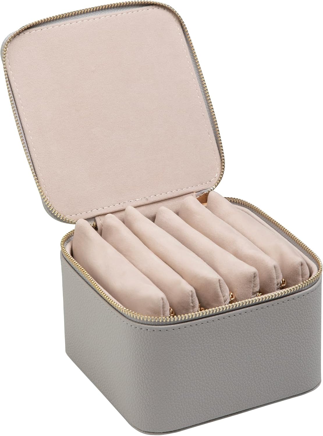 Travel Jewelry Case for Women,Small Jewelry Box with 6 Pouches | Portable Jewelry Bag,Travel Accessories,Tangle-free,Visualization Design for Rings, Earrings, Necklace,Smooth Metal Zipper