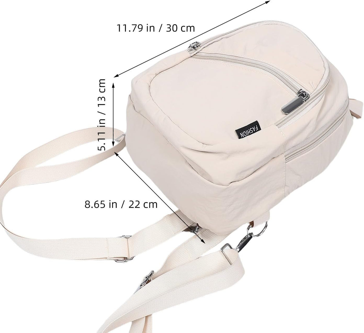 Portable Crossbody Small Sling Backpack for Women and Men, Lightweight Nylon Casual Daypack with Multifunctional Design and Dual Carrying Options, for Travel, Workout, and Everyday