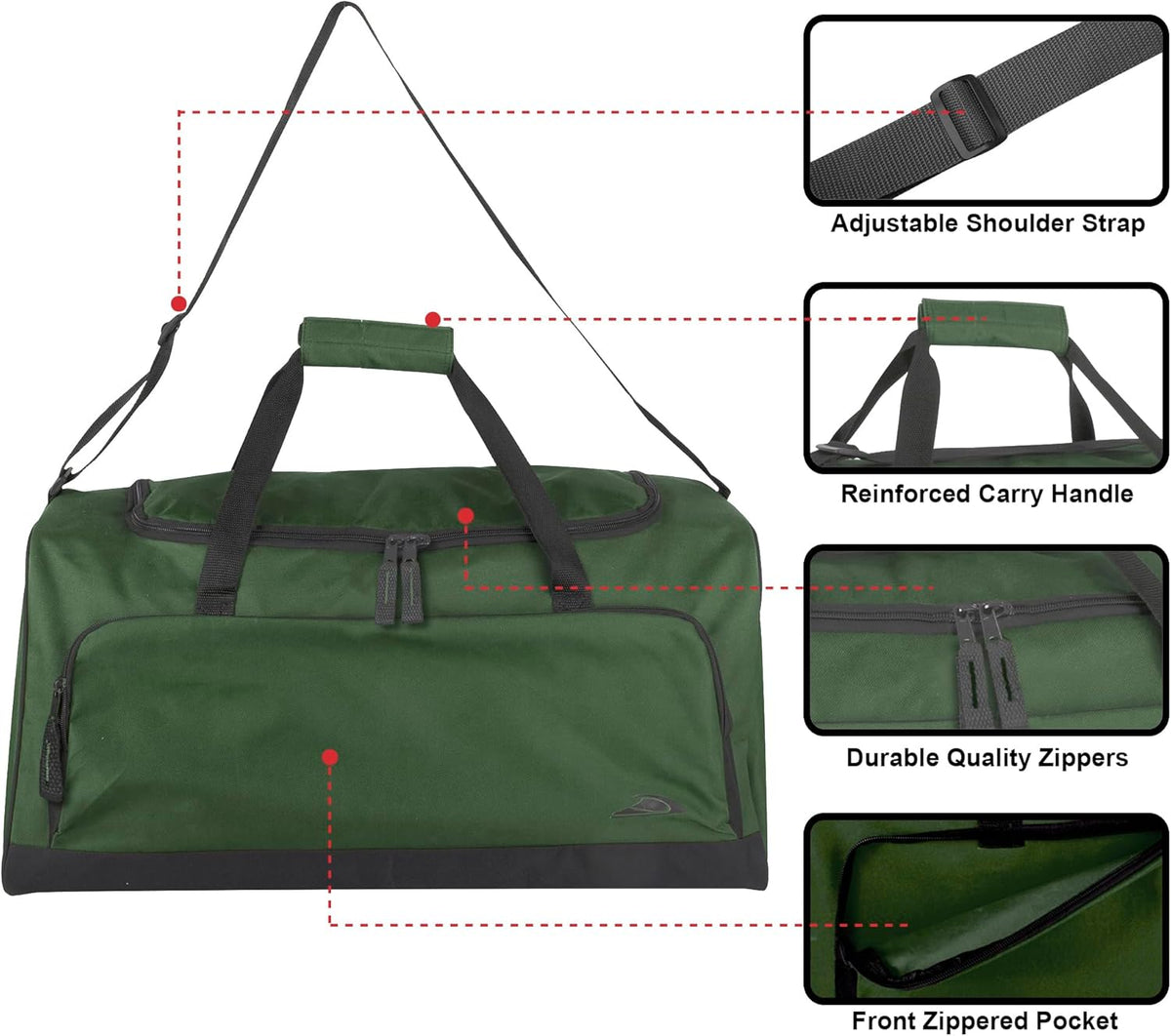 Lightweight Canvas Duffle Bags for Men & Women For Traveling, the Gym, and as Sports Equipment Bag/Organizer