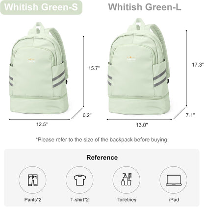 Black Gym Backpack For Women Men Travel Backpack With Shoe Compartment Waterproof Sports Bag Gym Bag Dance Backpacks For Dancers