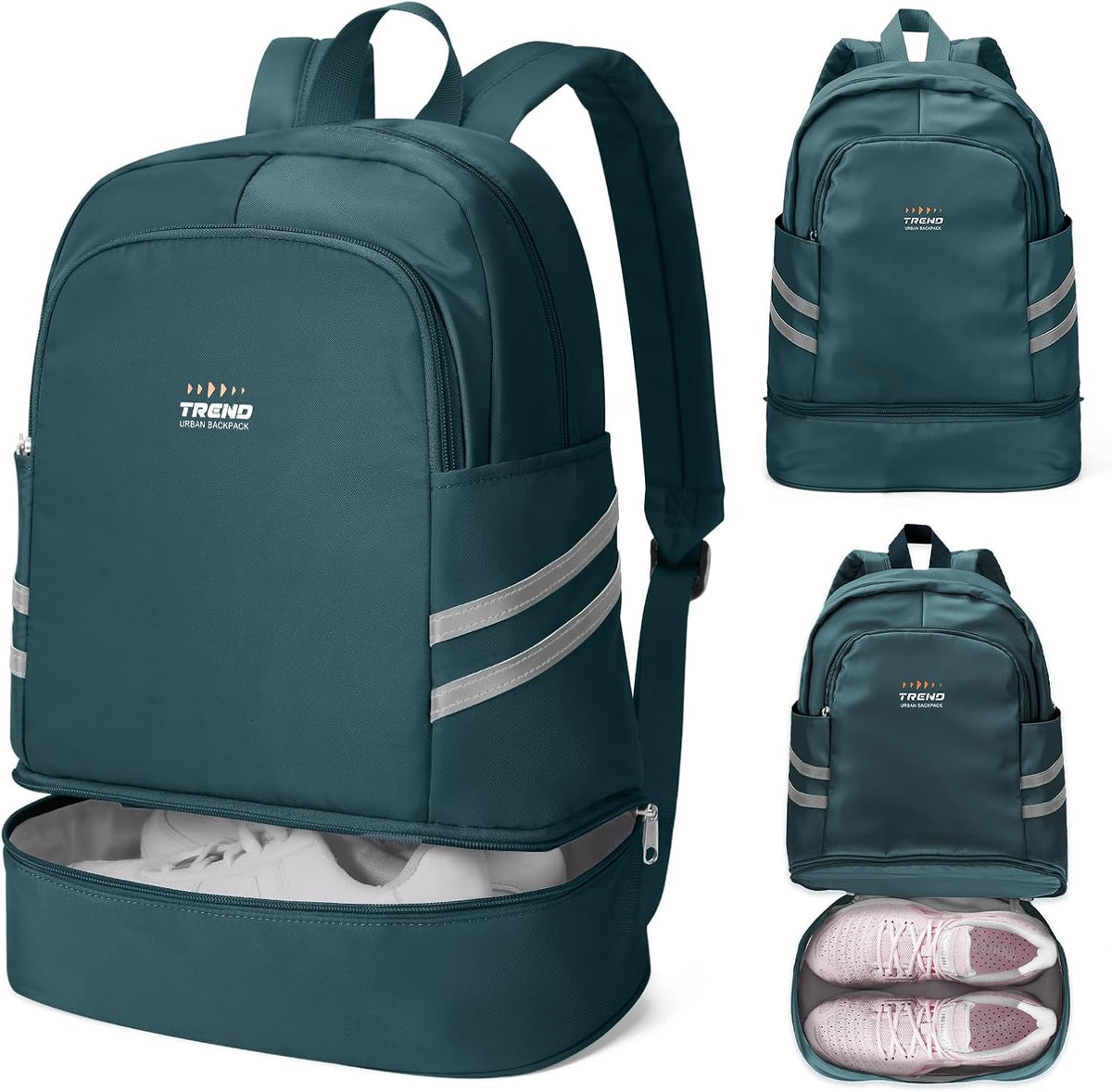 Black Gym Backpack For Women Men Travel Backpack With Shoe Compartment Waterproof Sports Bag Gym Bag Dance Backpacks For Dancers
