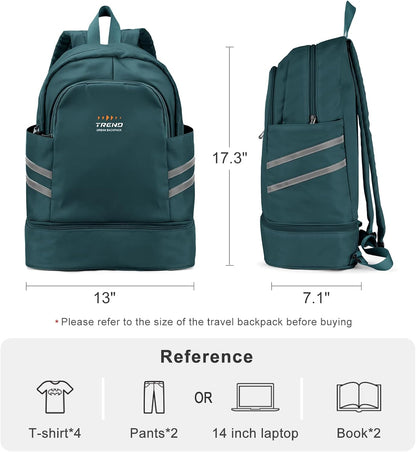 Black Gym Backpack For Women Men Travel Backpack With Shoe Compartment Waterproof Sports Bag Gym Bag Dance Backpacks For Dancers