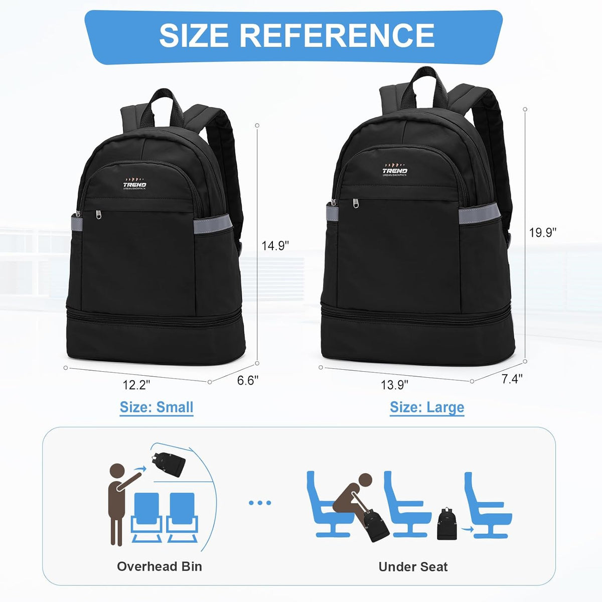 Black Gym Backpack For Women Men Travel Backpack With Shoe Compartment Waterproof Sports Bag Gym Bag Dance Backpacks For Dancers