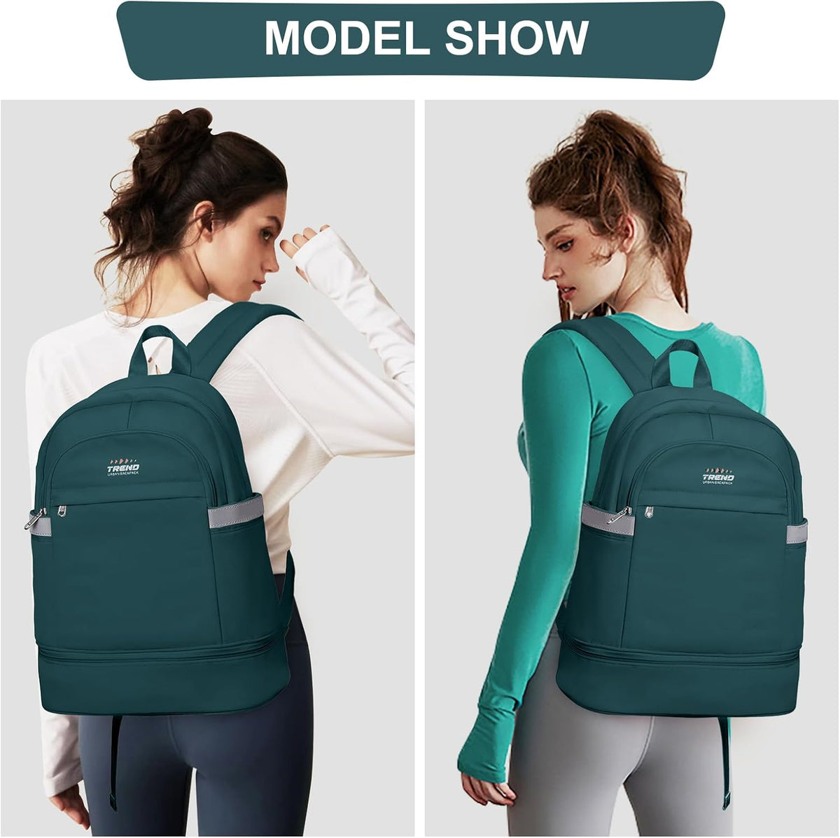 Black Gym Backpack For Women Men Travel Backpack With Shoe Compartment Waterproof Sports Bag Gym Bag Dance Backpacks For Dancers