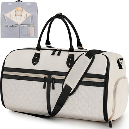 IBVIVIC Convertible Garment Bags for Travel, 2-in-1 Carry On Garment Duffle Bag With Shoe Compartment for Women Men, 50L Hanging Suitcase Suit Travel Bags with Shoulder Strap, Blue