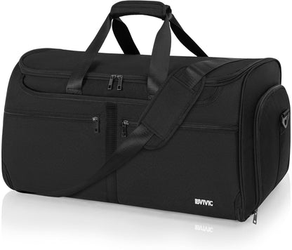 IBVIVIC Convertible Garment Bags for Travel, 2-in-1 Carry On Garment Duffle Bag With Shoe Compartment for Women Men, 50L Hanging Suitcase Suit Travel Bags with Shoulder Strap, Blue