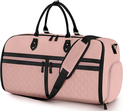 IBVIVIC Convertible Garment Bags for Travel, 2-in-1 Carry On Garment Duffle Bag With Shoe Compartment for Women Men, 50L Hanging Suitcase Suit Travel Bags with Shoulder Strap, Blue