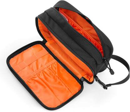 Toiletry Bag for Men Molle Water-Resistant Toiletry Travel Bags Hygiene Bag Dopp Kit with Waterproof Pocket, Black