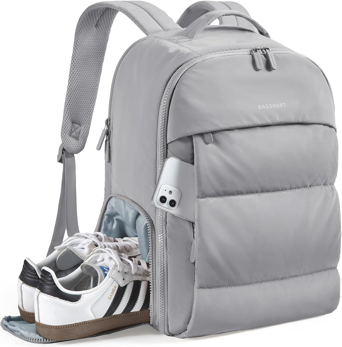 30L Travel Backpack for Women, Carry on Backpack for Airplanes, Gym Backpack with Shoe Compartment, Lightweight Travel Bag Fits 15.6 Inch, Water-Resistant, Chocolate