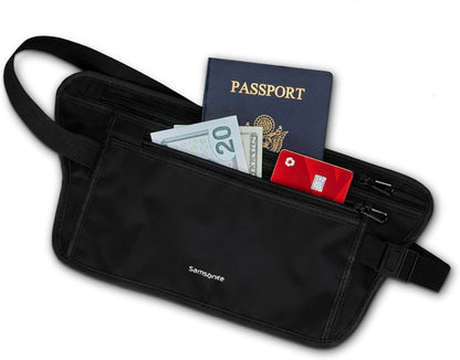 RFID Waist Belt - Lightweight and Durable Nylon RFID Protection Technology - Blocks RFID Signals Encoded In Passports, IDs & Credit Cards
