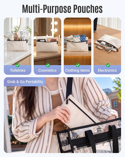 8 Set Packing Cubes for Travel, Durable Travel Essentials for Cruish Ship, Suitcase Organizer Packing Bags (8-Pack 1L+2M+1S+1Shoe Bag+2Toiletry Bags+1Laundry Bag)