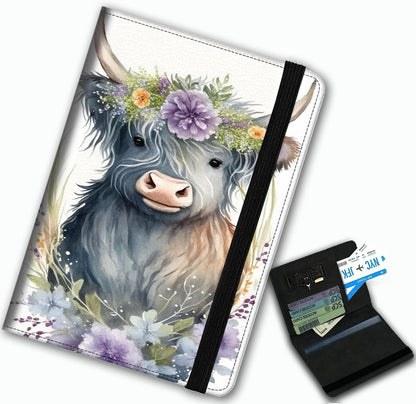 Passport Cover,Multi-Functional Travel Wallet,Stylish & Durable RFID Blocking Passport Holder, Travel Essentials for Men and Women,Weeds