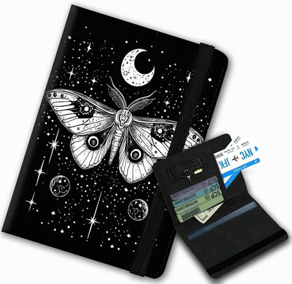Passport Cover,Multi-Functional Travel Wallet,Stylish & Durable RFID Blocking Passport Holder, Travel Essentials for Men and Women,Weeds