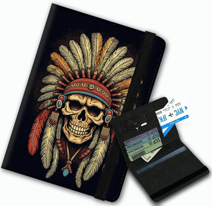 Passport Cover,Multi-Functional Travel Wallet,Stylish & Durable RFID Blocking Passport Holder, Travel Essentials for Men and Women,Weeds