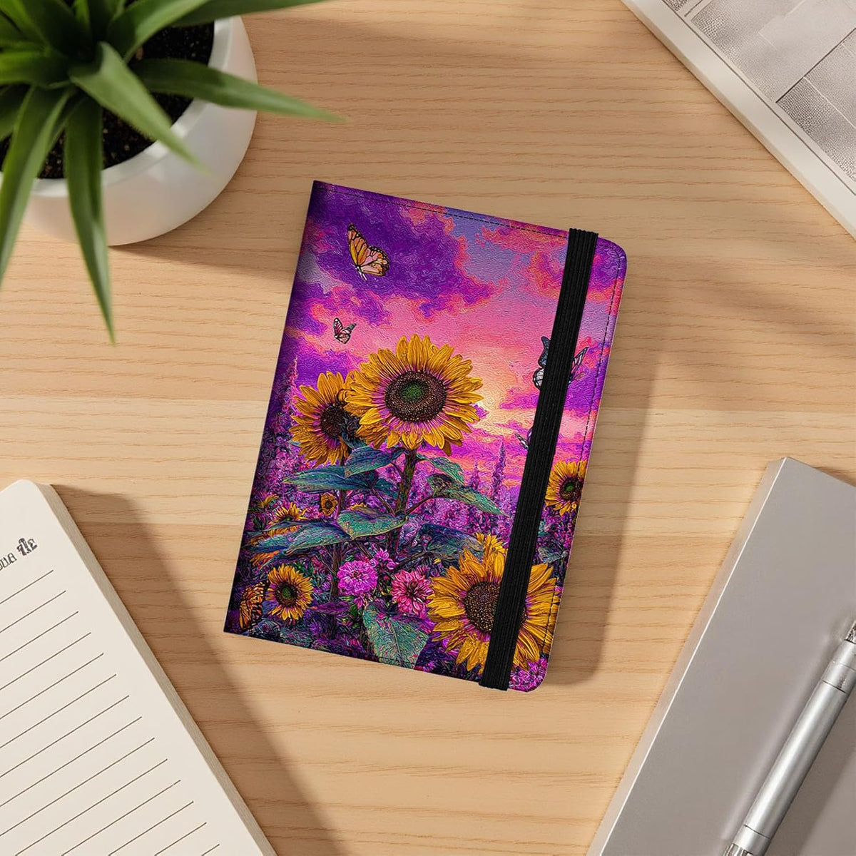 Passport Cover,Multi-Functional Travel Wallet,Stylish & Durable RFID Blocking Passport Holder, Travel Essentials for Men and Women,Weeds