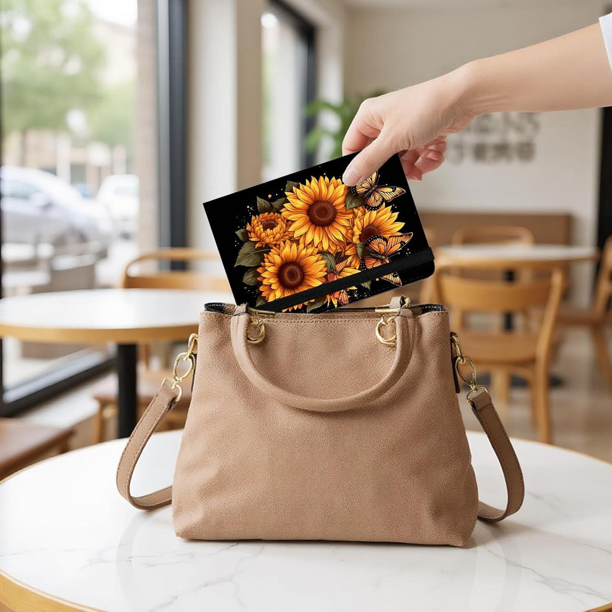 Passport Cover,Multi-Functional Travel Wallet,Stylish & Durable RFID Blocking Passport Holder, Travel Essentials for Men and Women,Weeds