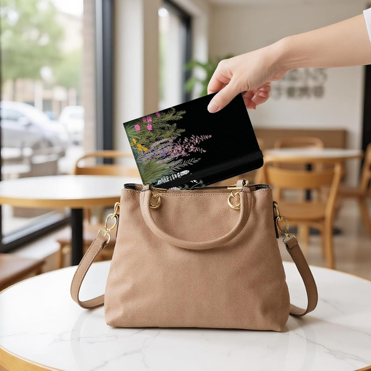 Passport Cover,Multi-Functional Travel Wallet,Stylish & Durable RFID Blocking Passport Holder, Travel Essentials for Men and Women,Weeds