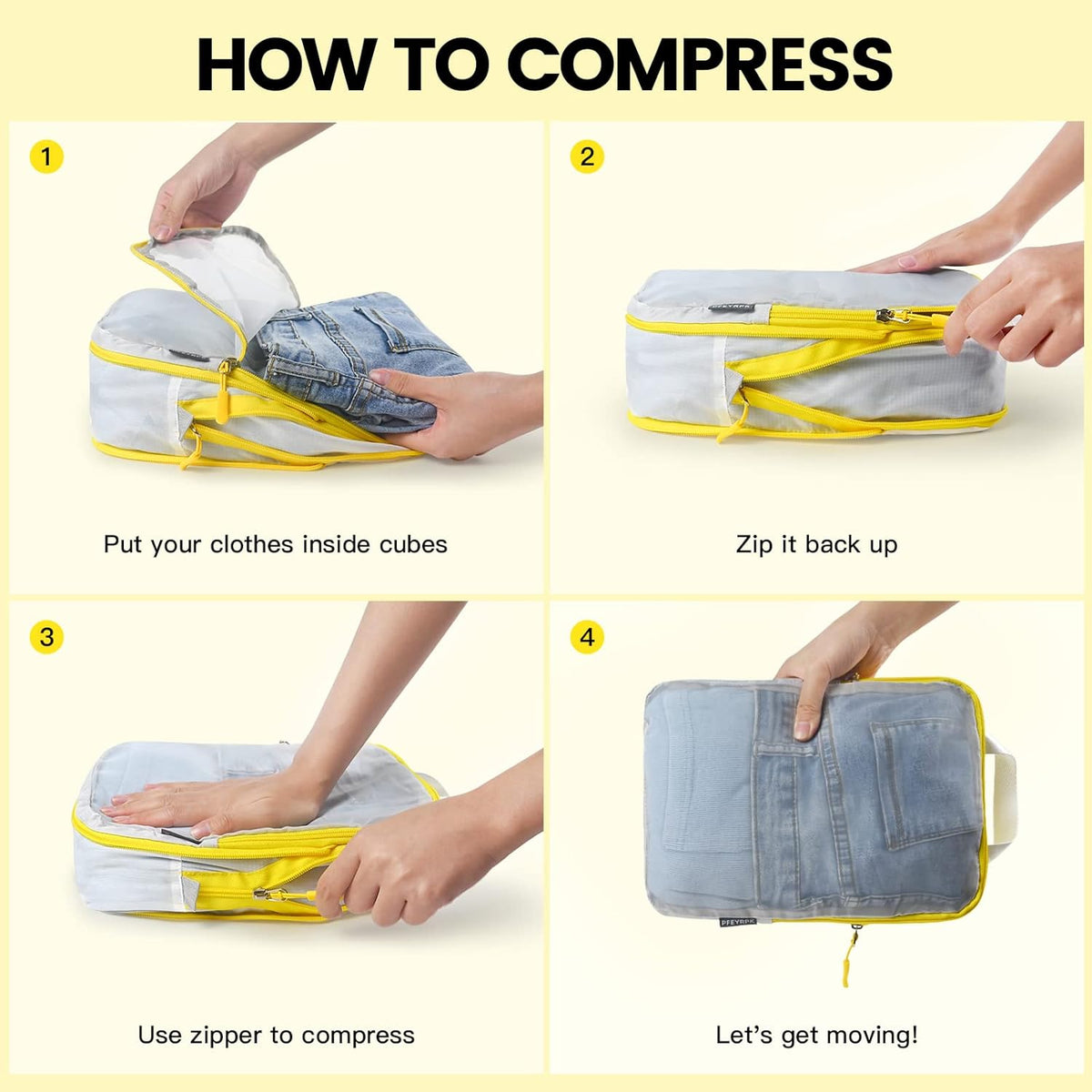 Lightweight Compression Packing Cubes for Suitcases, Compressible Expandable Travel Packing Organizer with Clear Toiletries and Backpack Bag, Travel Essentials for Carry on Luggage