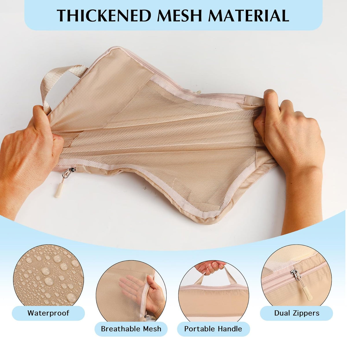 Lightweight Compression Packing Cubes for Suitcases, Compressible Expandable Travel Packing Organizer with Clear Toiletries and Backpack Bag, Travel Essentials for Carry on Luggage