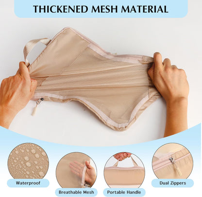 Lightweight Compression Packing Cubes for Suitcases, Compressible Expandable Travel Packing Organizer with Clear Toiletries and Backpack Bag, Travel Essentials for Carry on Luggage