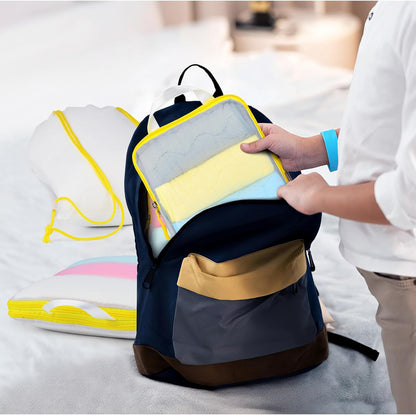 Lightweight Compression Packing Cubes for Suitcases, Compressible Expandable Travel Packing Organizer with Clear Toiletries and Backpack Bag, Travel Essentials for Carry on Luggage