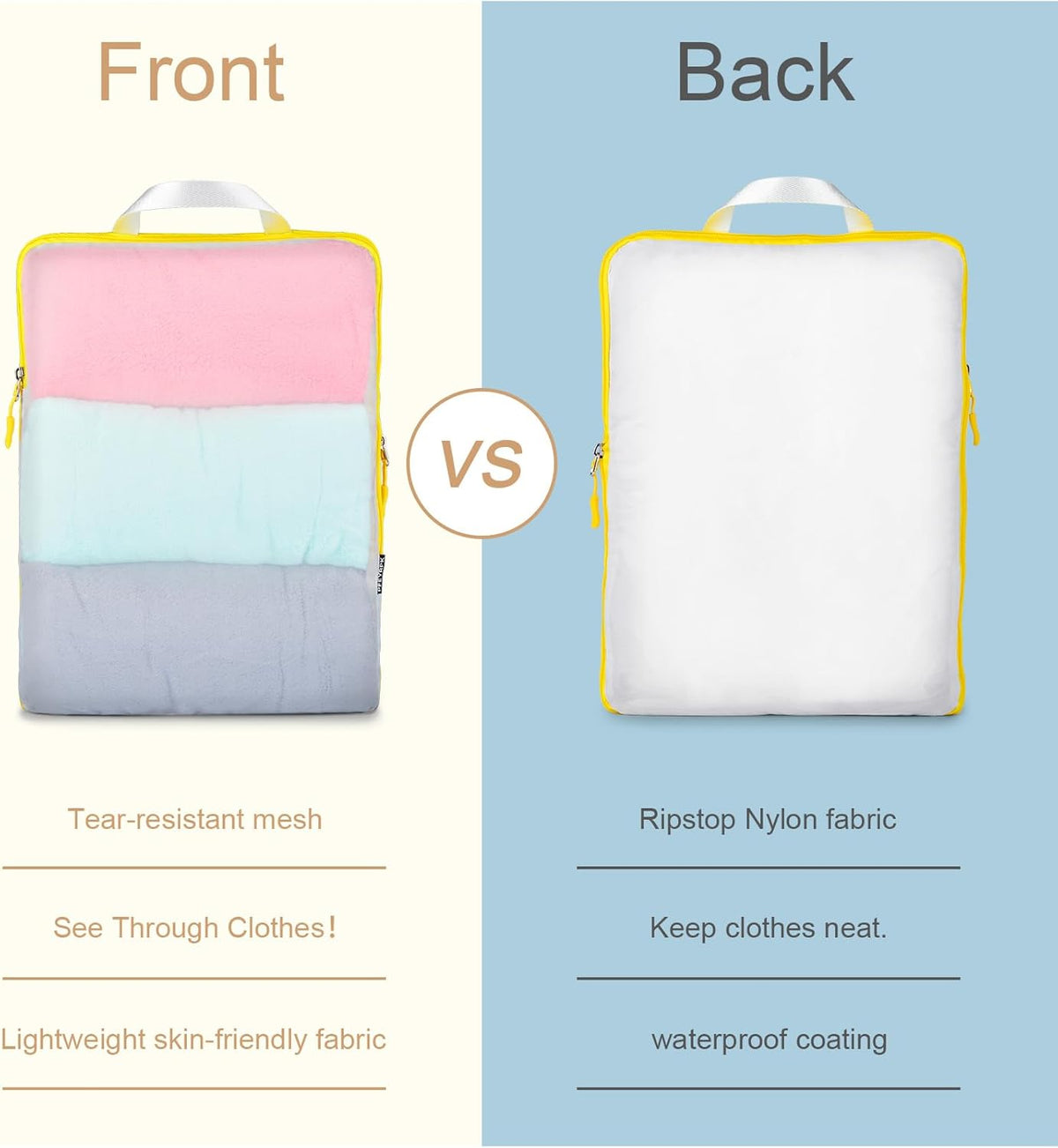 Lightweight Compression Packing Cubes for Suitcases, Compressible Expandable Travel Packing Organizer with Clear Toiletries and Backpack Bag, Travel Essentials for Carry on Luggage
