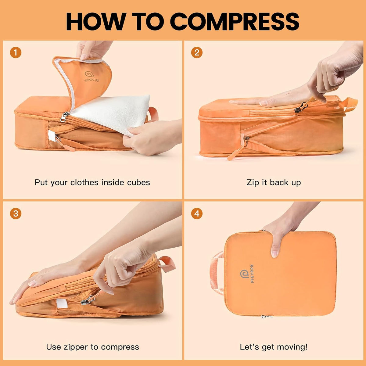 Lightweight Compression Packing Cubes for Suitcases, Compressible Expandable Travel Packing Organizer with Clear Toiletries and Backpack Bag, Travel Essentials for Carry on Luggage