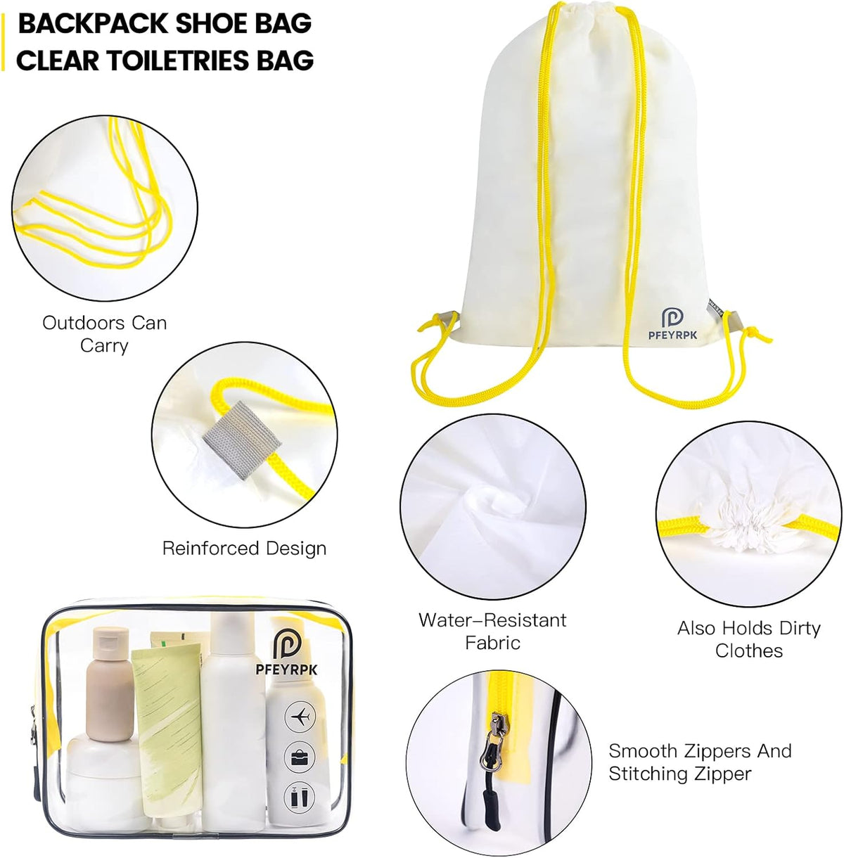 Lightweight Compression Packing Cubes for Suitcases, Compressible Expandable Travel Packing Organizer with Clear Toiletries and Backpack Bag, Travel Essentials for Carry on Luggage