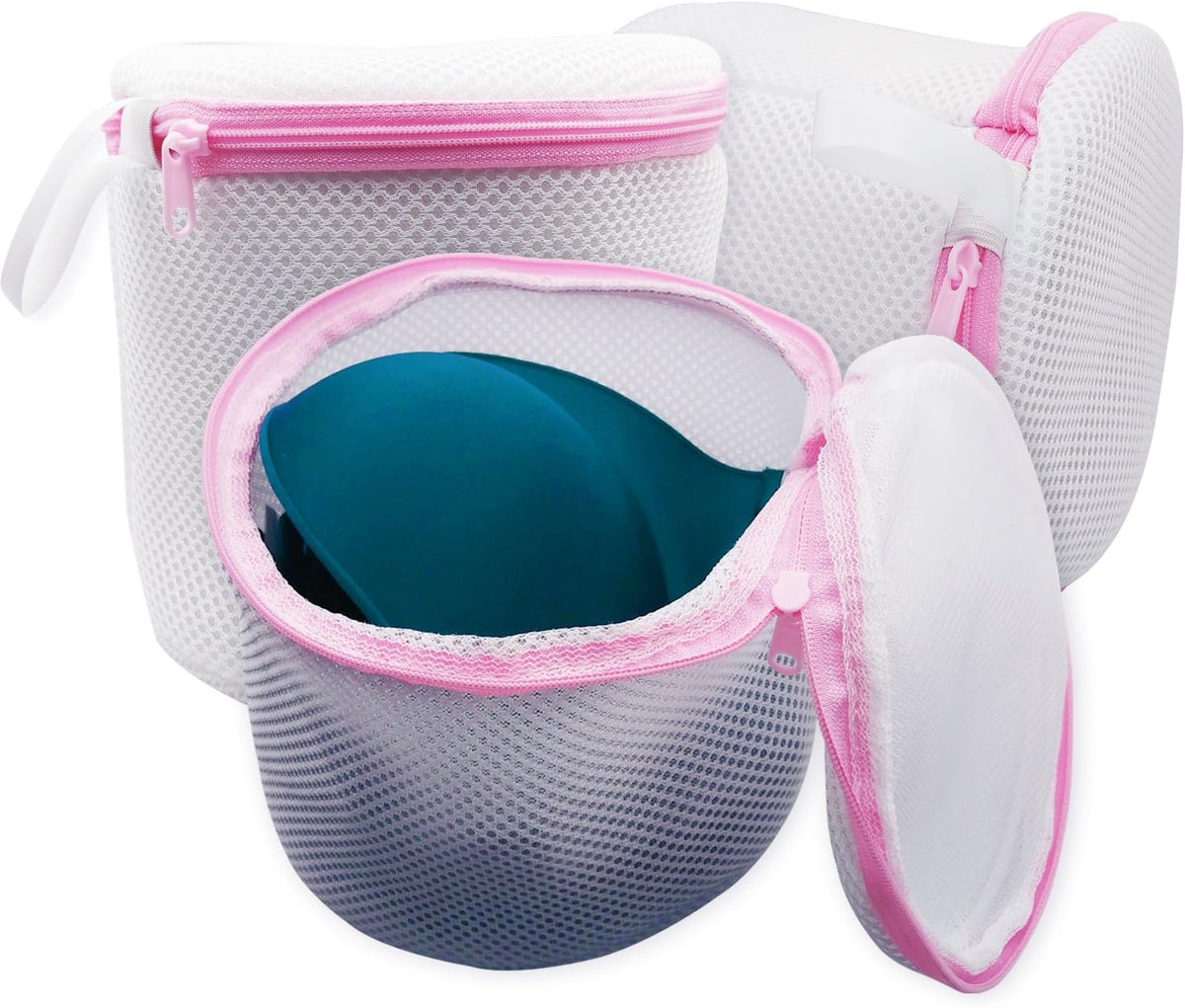 hwojjha 3Pack Bra Wash Bags Durable Mesh Bag Reusable for lingerie,Yoga Bra,Hosiery,Stocking (3,white)