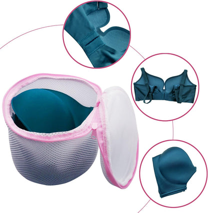hwojjha 3Pack Bra Wash Bags Durable Mesh Bag Reusable for lingerie,Yoga Bra,Hosiery,Stocking (3,white)