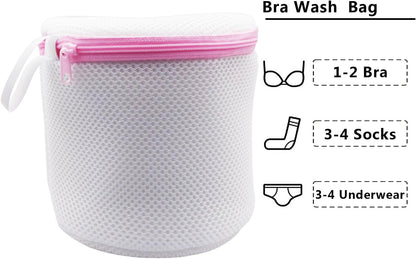 hwojjha 3Pack Bra Wash Bags Durable Mesh Bag Reusable for lingerie,Yoga Bra,Hosiery,Stocking (3,white)
