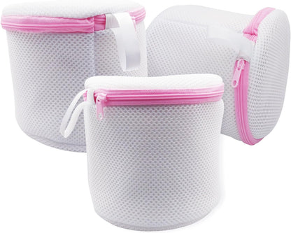 hwojjha 3Pack Bra Wash Bags Durable Mesh Bag Reusable for lingerie,Yoga Bra,Hosiery,Stocking (3,white)