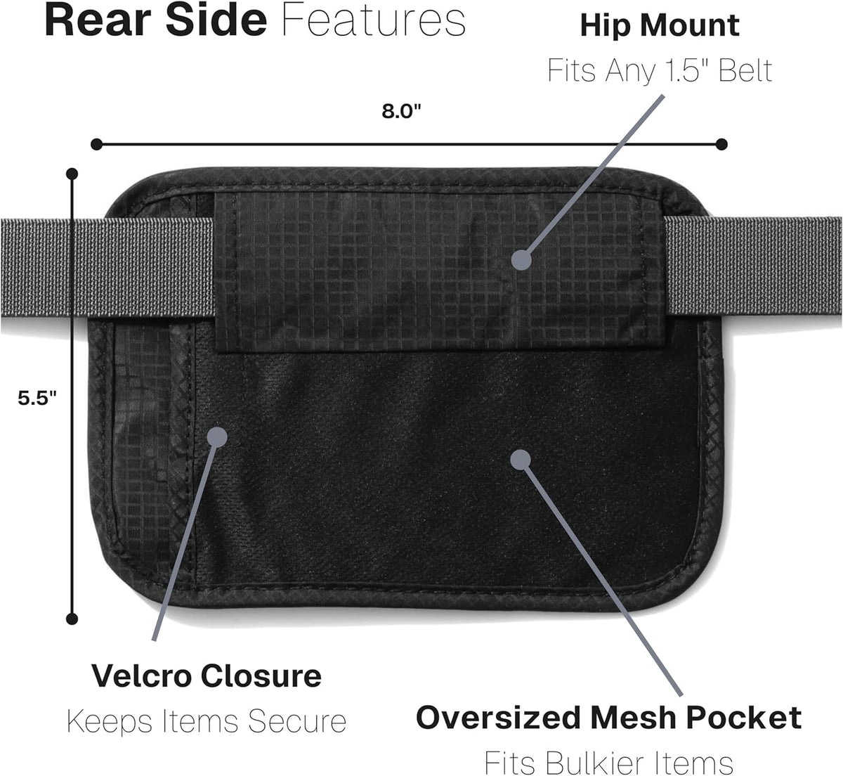 Navigator Travel Neck Wallet; RFID Blocking Pouch and Passport Holder for Travel with Neck and Waist Carry Modes; Travel Document Holder for Passports, Cards, Cash and Mid-Size Phones (Black)