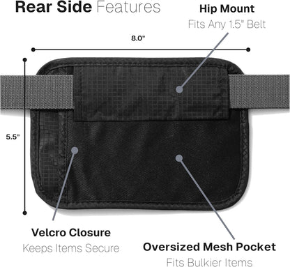 Navigator Travel Neck Wallet; RFID Blocking Pouch and Passport Holder for Travel with Neck and Waist Carry Modes; Travel Document Holder for Passports, Cards, Cash and Mid-Size Phones (Black)