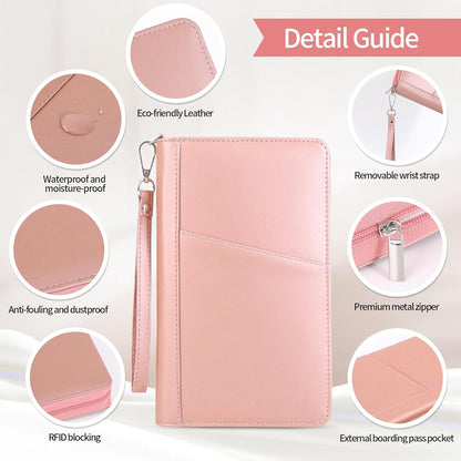 Leather Passport Holder Family, RFID Blocking Passport Wallet, Travel Essentials Premium Wallets