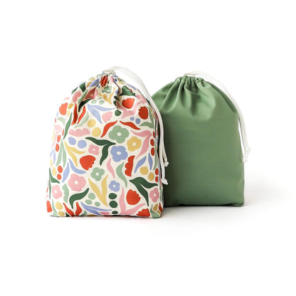 Day Bag – Reusable Wet and Dry Bag Made From Recycled Fabric With Dual Waterproof Compartments for Cloth Diapers, Swimsuits, Toiletries, and Snacks - Buds