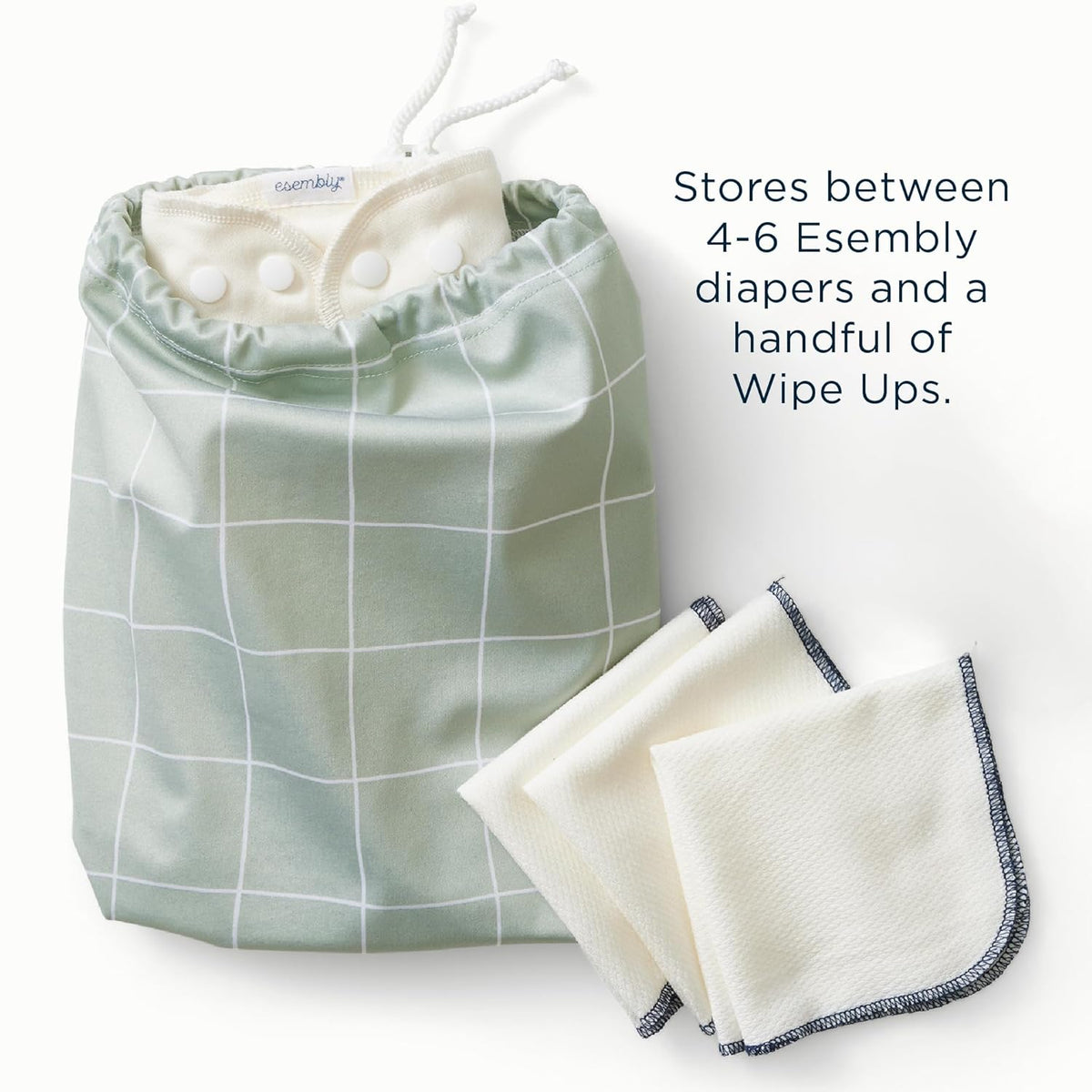 Day Bag – Reusable Wet and Dry Bag Made From Recycled Fabric With Dual Waterproof Compartments for Cloth Diapers, Swimsuits, Toiletries, and Snacks - Buds