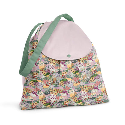 Day Bag – Reusable Wet and Dry Bag Made From Recycled Fabric With Dual Waterproof Compartments for Cloth Diapers, Swimsuits, Toiletries, and Snacks - Buds
