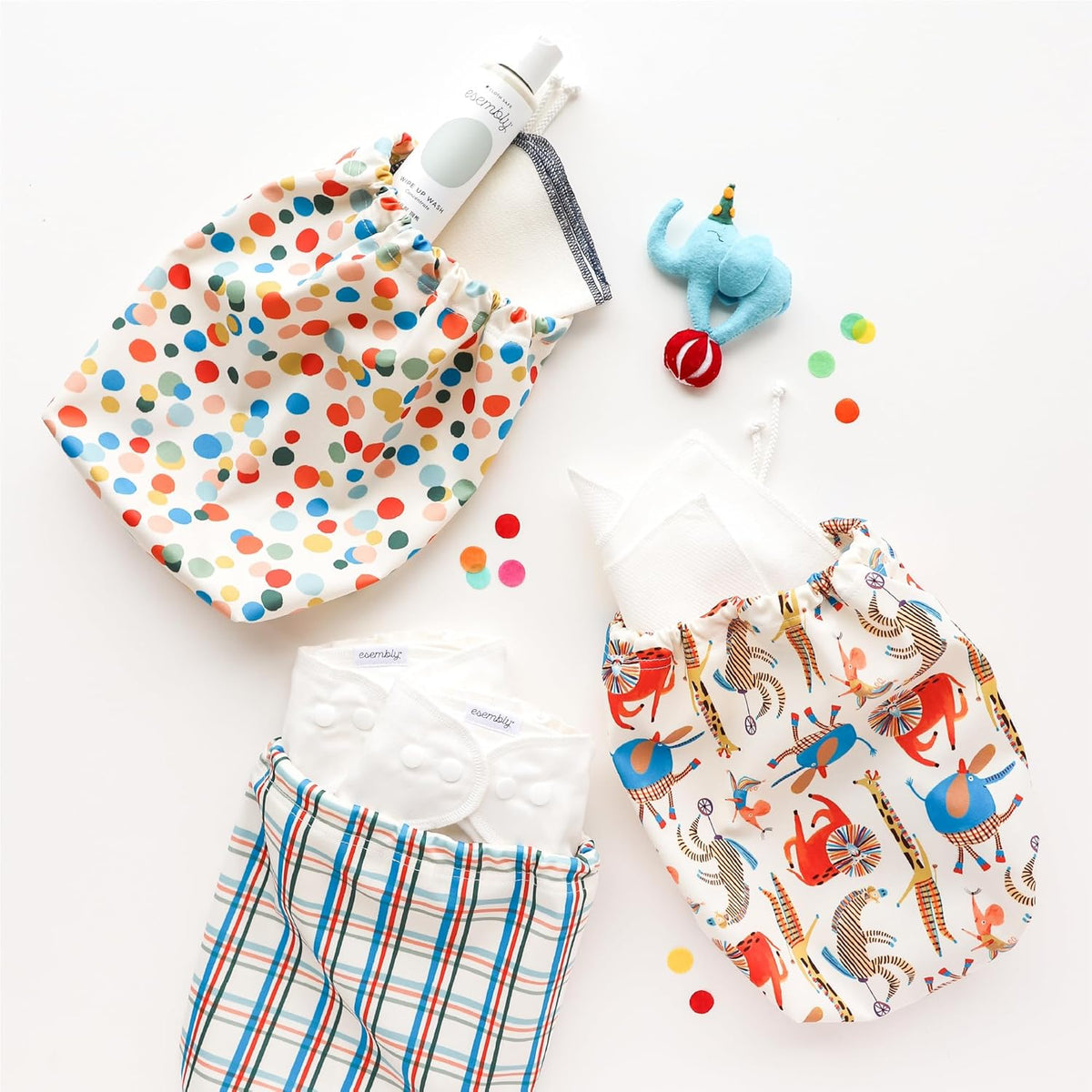 Day Bag – Reusable Wet and Dry Bag Made From Recycled Fabric With Dual Waterproof Compartments for Cloth Diapers, Swimsuits, Toiletries, and Snacks - Buds